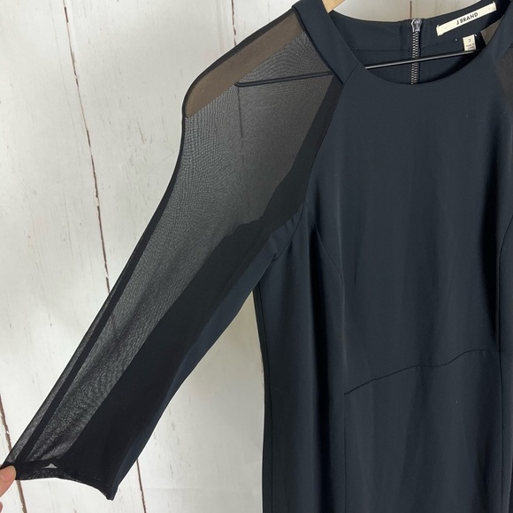 J Brand black dress mesh silk sleeves size 2 - Picture 8 of 9